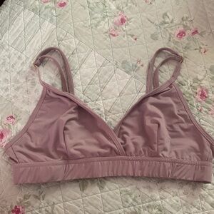 Wireless Triangle Bralette in Mauve Pink